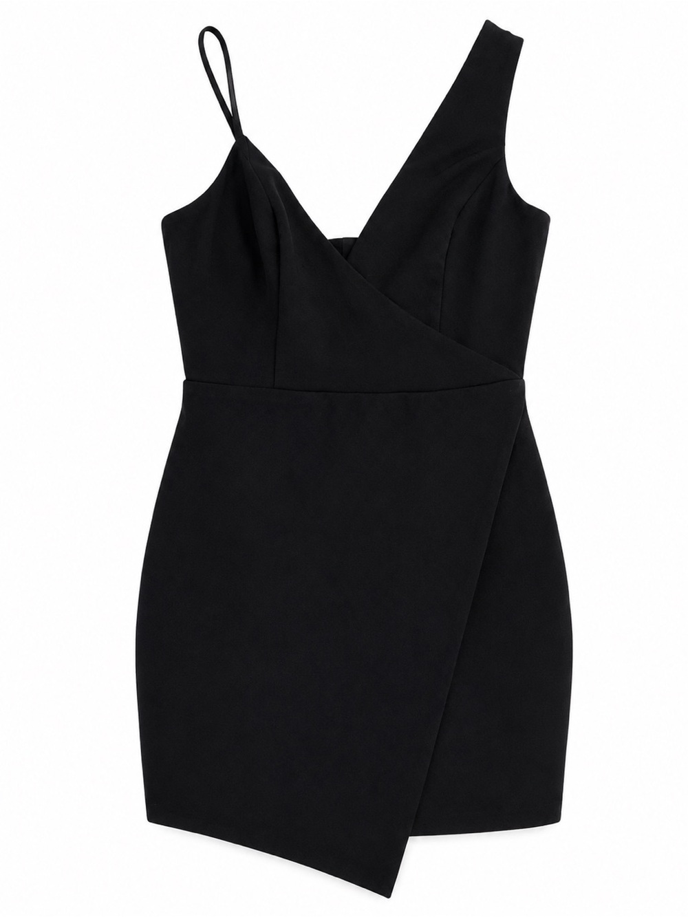 NBD Black Asymmetrical One Shoulder Mini Dress Size S